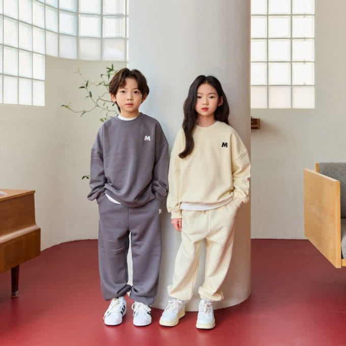 More - Korean Children Fashion - #childrensboutique - Emblem Top Bottom Set