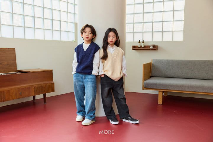 More - Korean Children Fashion - #discoveringself - Old School V Neck Knit Vest - 10