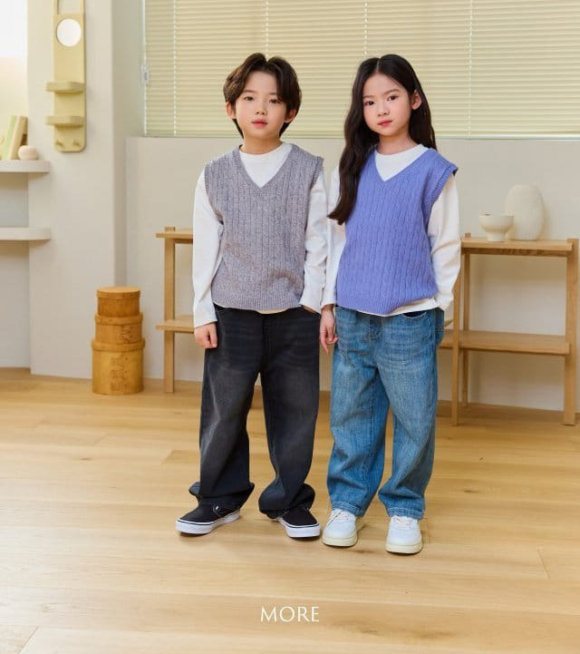 More - Korean Children Fashion - #discoveringself - Daily Wide Denim Pants - 2