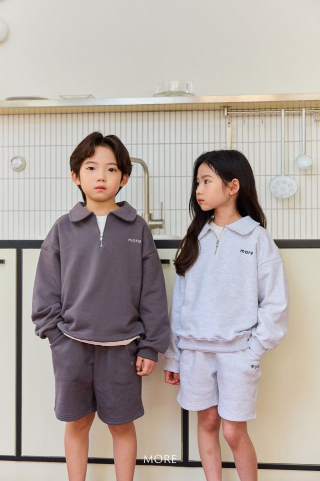 More - Korean Children Fashion - #kidzfashiontrend - More Half Zip Up Top Bottom Set - 5