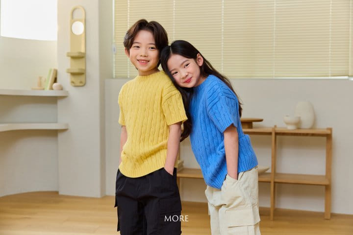 More - Korean Children Fashion - #kidzfashiontrend - Cable Short Sleeve Knit - 2
