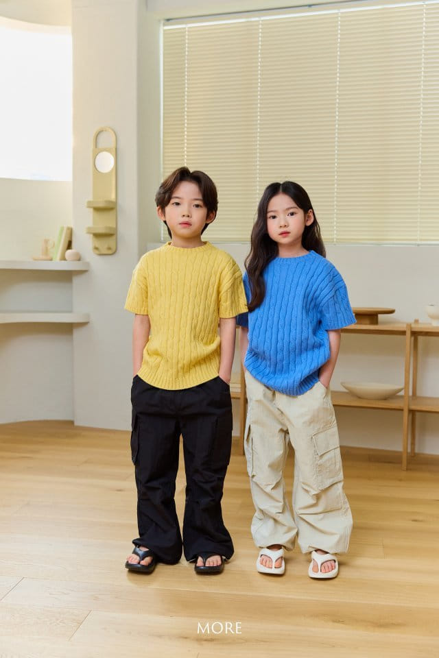 More - Korean Children Fashion - #Kfashion4kids - Cable Short Sleeve Knit - 4
