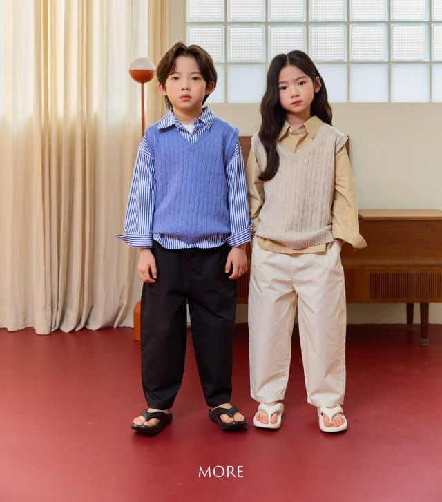 More - Korean Children Fashion - #minifashionista - Cable Knit Vest - 3