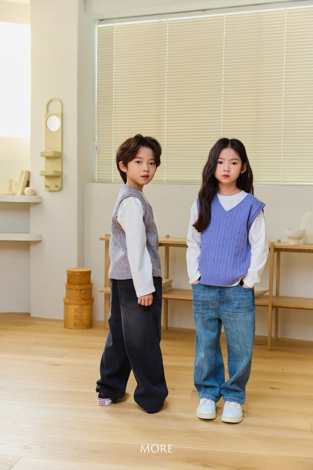More - Korean Children Fashion - #minifashionista - Daily Wide Denim Pants - 10