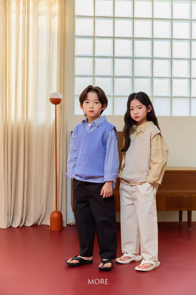 More - Korean Children Fashion - #stylishchildhood - Cable Knit Vest - 7