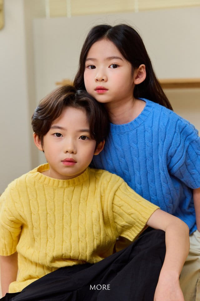 More - Korean Children Fashion - #stylishchildhood - Cable Short Sleeve Knit - 10
