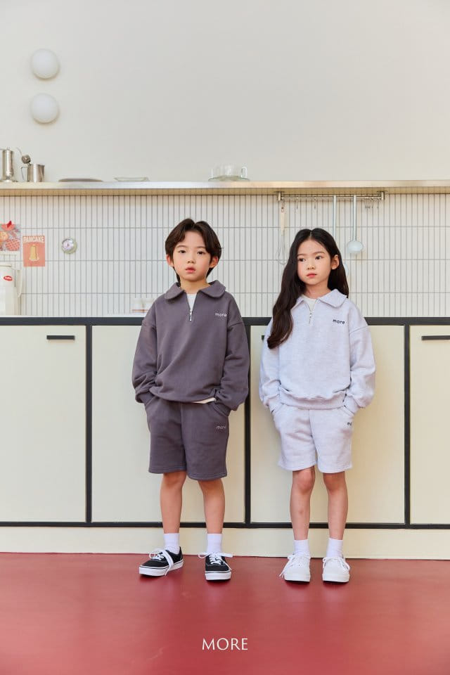 More - Korean Children Fashion - #todddlerfashion - More Half Zip Up Top Bottom Set - 11