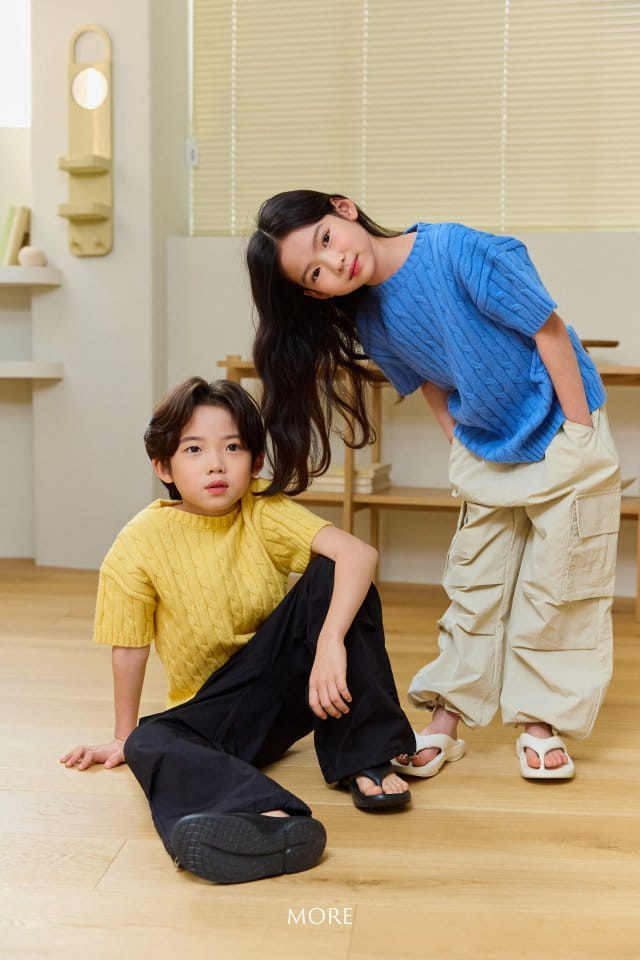 More - Korean Children Fashion - #todddlerfashion - Cable Short Sleeve Knit - 8
