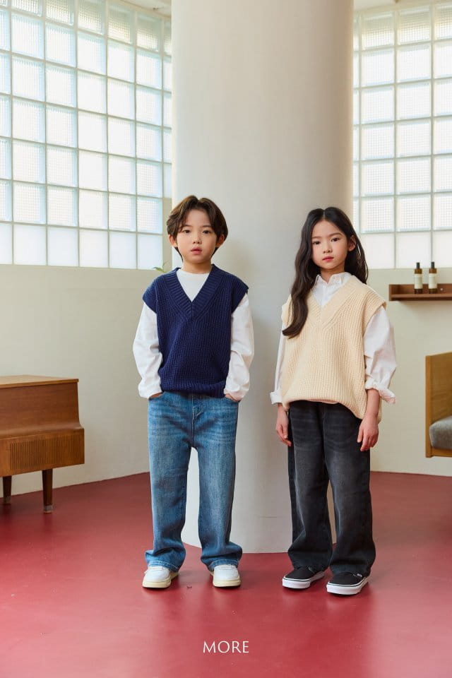 More - Korean Children Fashion - #toddlerclothing - Old School V Neck Knit Vest - 5