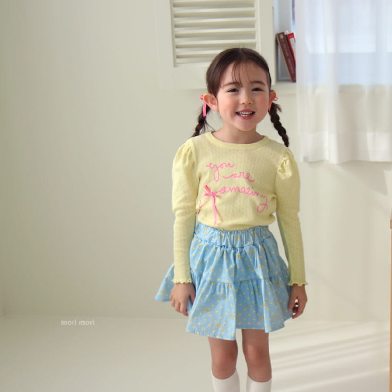 Mori Mori - Korean Children Fashion - #designkidswear - Lettering Ribbon Tee - 7
