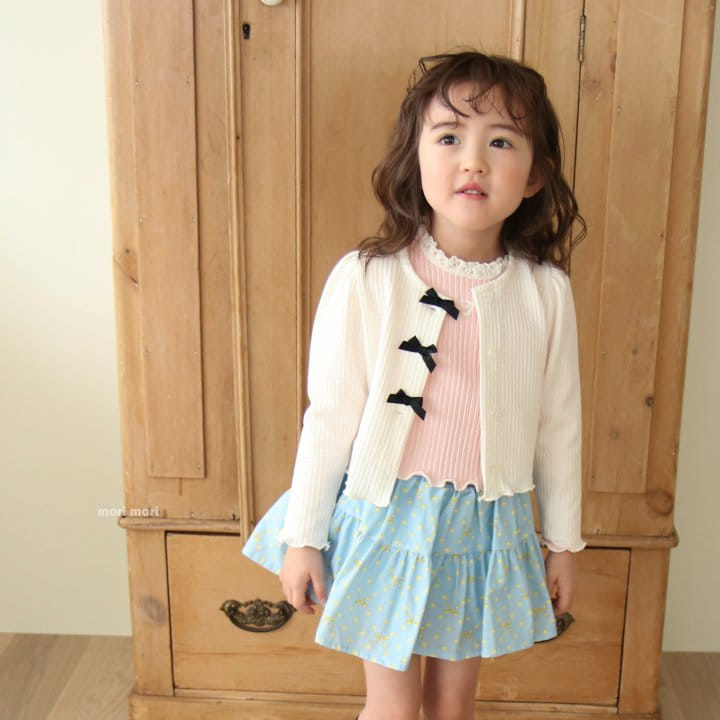 Mori Mori - Korean Children Fashion - #designkidswear - Waffle Ribbon Cardigan - 4