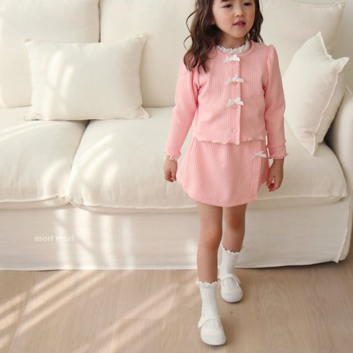 Mori Mori - Korean Children Fashion - #littlefashionista - Waffle Ribbon Cardigan - 10