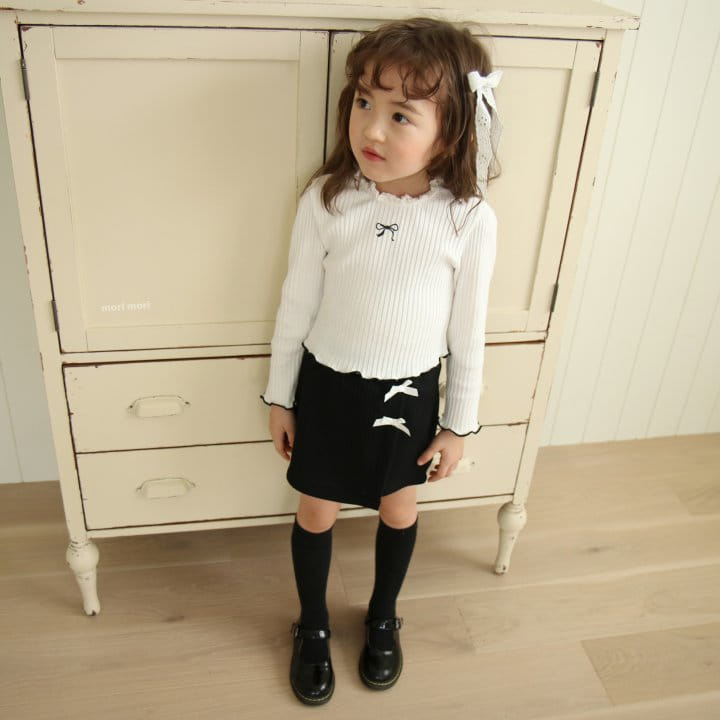 Mori Mori - Korean Children Fashion - #todddlerfashion - Flinn Ribbon Skirt Pants - 6