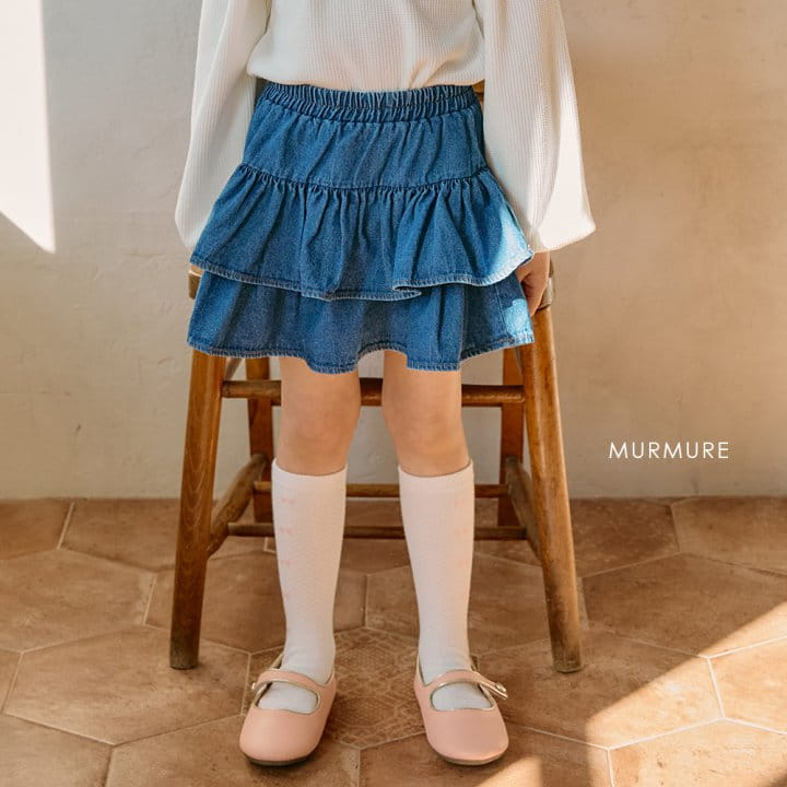 Murmure - Korean Children Fashion - #designkidswear - Lovely Denim Can Can Skirt
