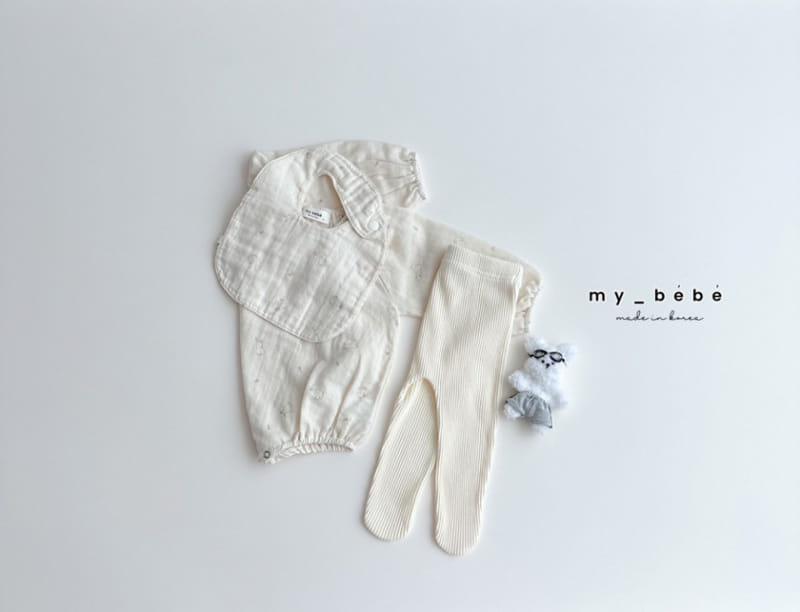 My Bebe - Korean Baby Fashion - #babyboutique - Bib Body Suit Set - 11
