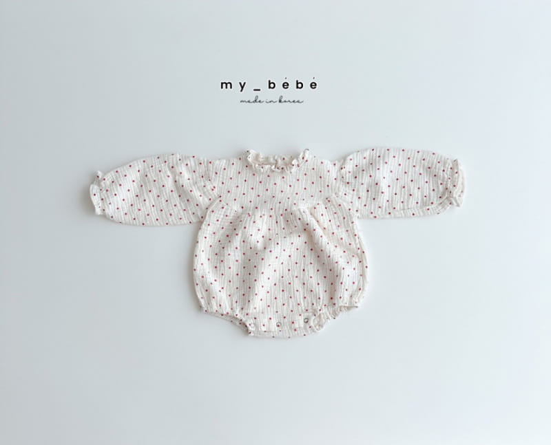 My Bebe - Korean Baby Fashion - #babyboutique - Shirring Round Body Suit - 10