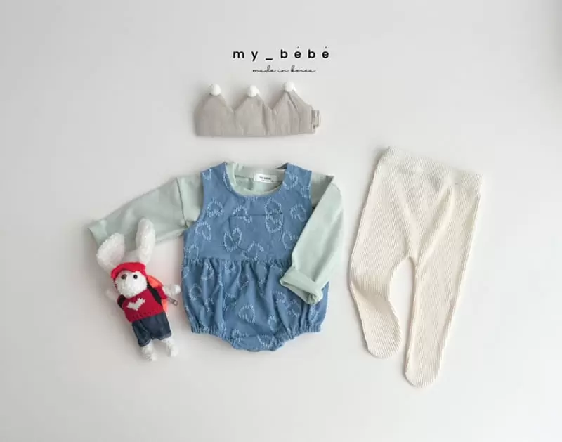 My Bebe - Korean Baby Fashion - #babyboutique - Denim Pumpkin Body Suit - 10