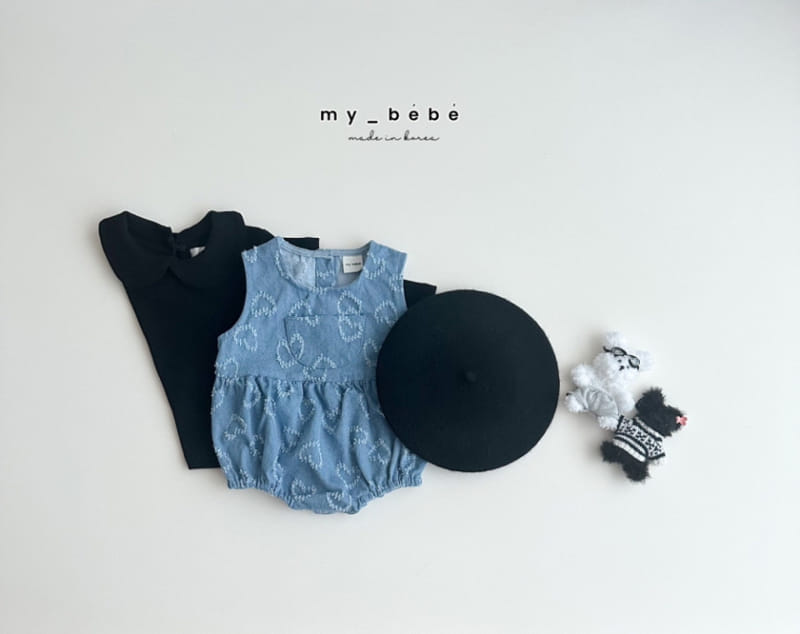 My Bebe - Korean Baby Fashion - #babyboutique - Denim Pumpkin Body Suit - 9
