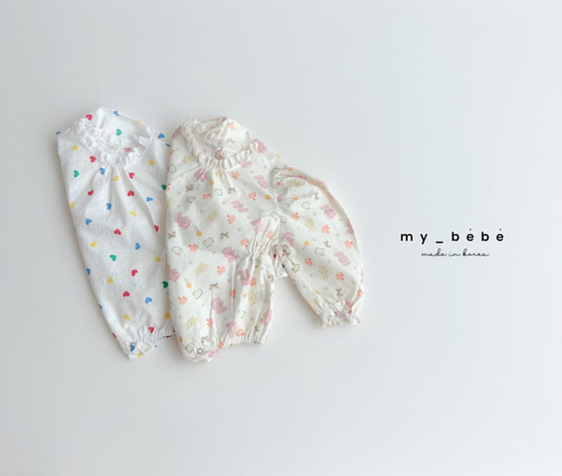 My Bebe - Korean Baby Fashion - #babyboutiqueclothing - Spring Picnic Body Suit - 2