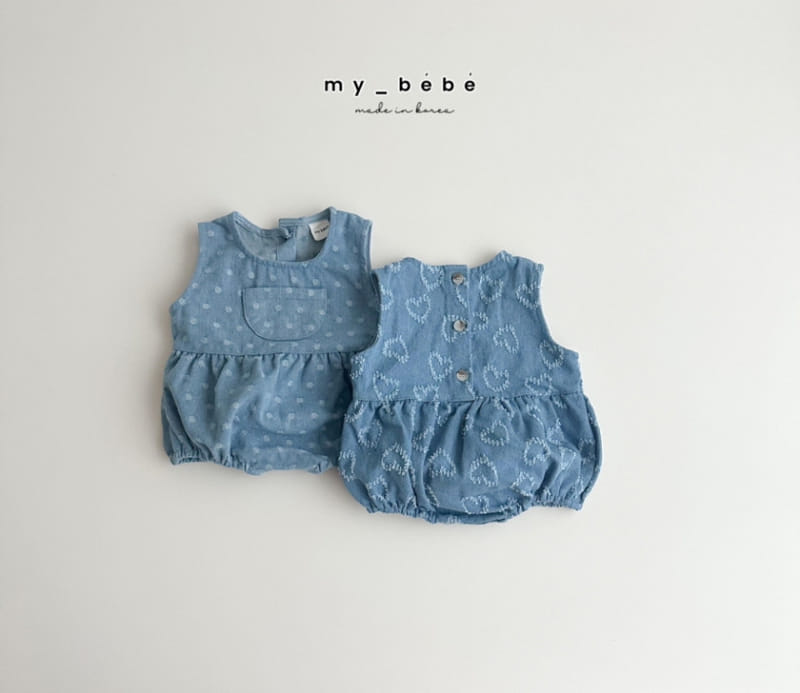 My Bebe - Korean Baby Fashion - #babyboutiqueclothing - Denim Pumpkin Body Suit - 11
