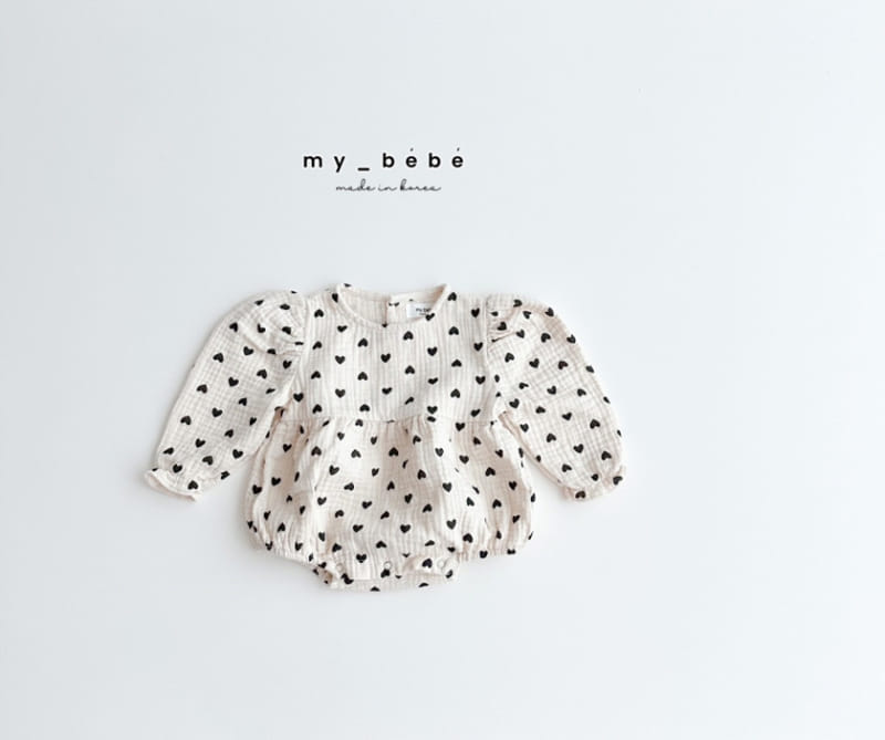 My Bebe - Korean Baby Fashion - #babyboutiqueclothing - Heart Double Body Suit - 10