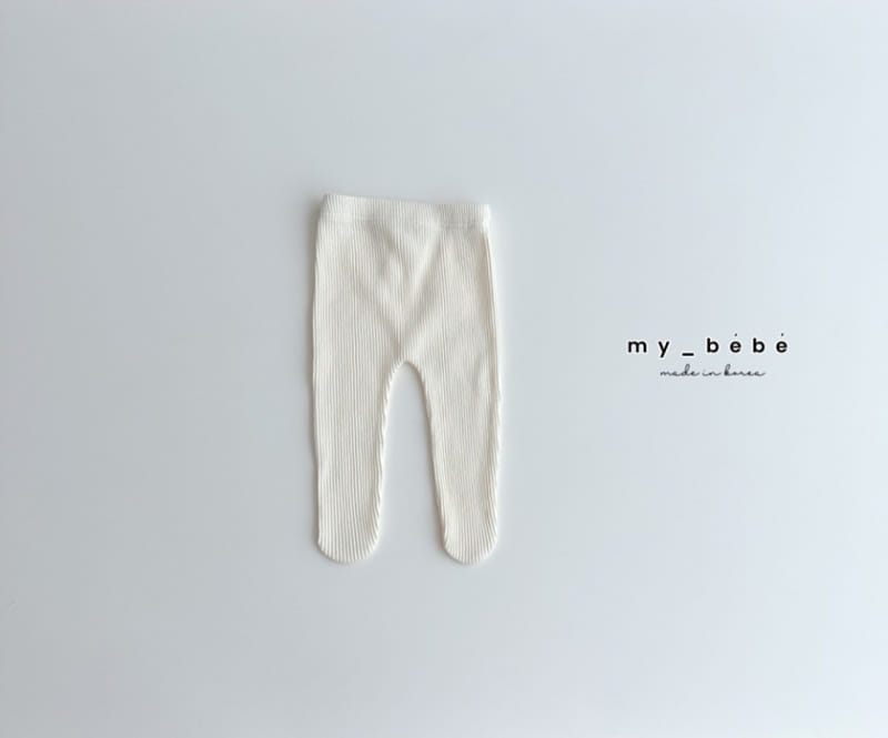 My Bebe - Korean Baby Fashion - #babyboutiqueclothing - Rib Foot Leggings - 4