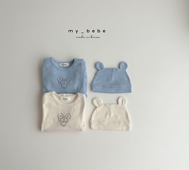 My Bebe - Korean Baby Fashion - #babyclothing - Bear Hat Body Suit