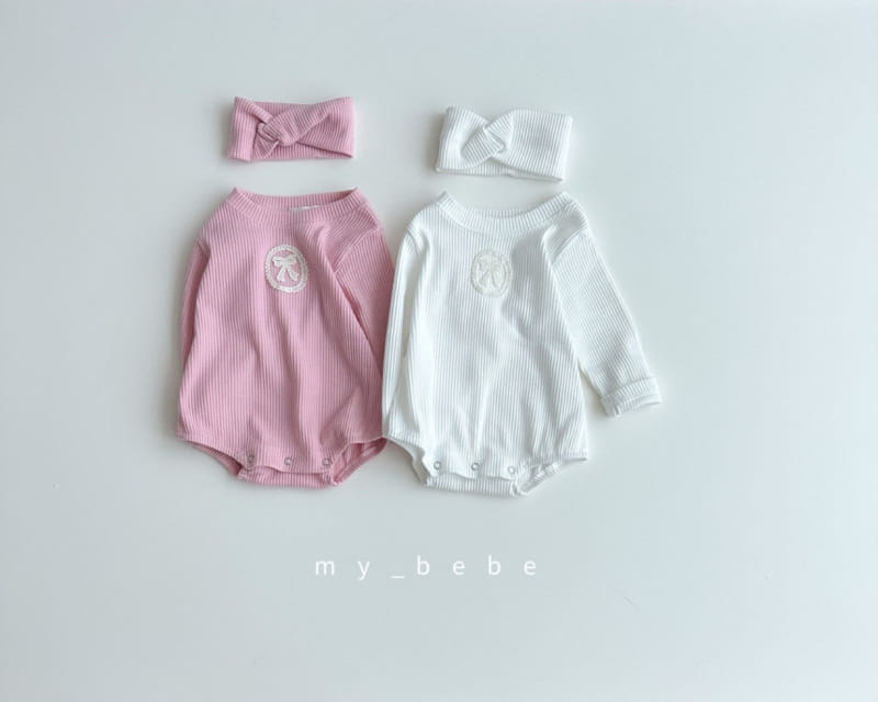 My Bebe - Korean Baby Fashion - #babyclothing - Lace Basic Body Suit - 2