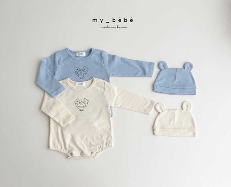 My Bebe - Korean Baby Fashion - #babyfashion - Bear Hat Body Suit - 2