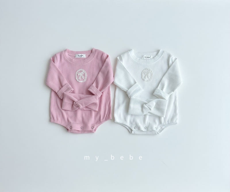 My Bebe - Korean Baby Fashion - #babyfashion - Lace Basic Body Suit - 3