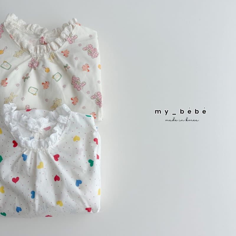 My Bebe - Korean Baby Fashion - #babyfever - Spring Picnic Body Suit - 5