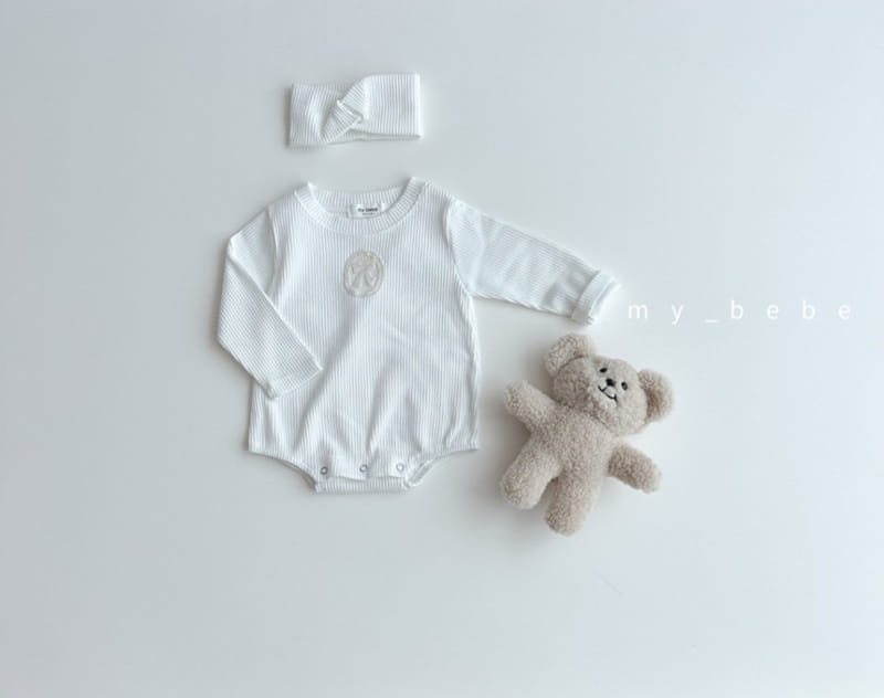 My Bebe - Korean Baby Fashion - #babyfashion - Lace Basic Body Suit - 4