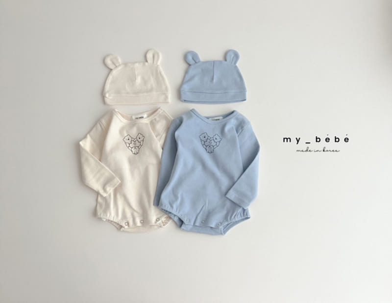 My Bebe - Korean Baby Fashion - #babyfever - Bear Hat Body Suit - 4