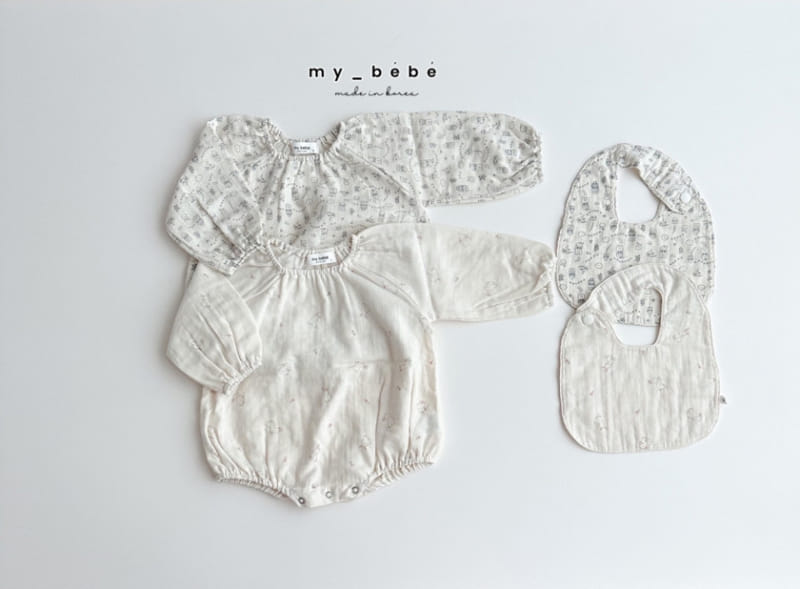 My Bebe - Korean Baby Fashion - #babygirlfashion - Bib Body Suit Set - 2