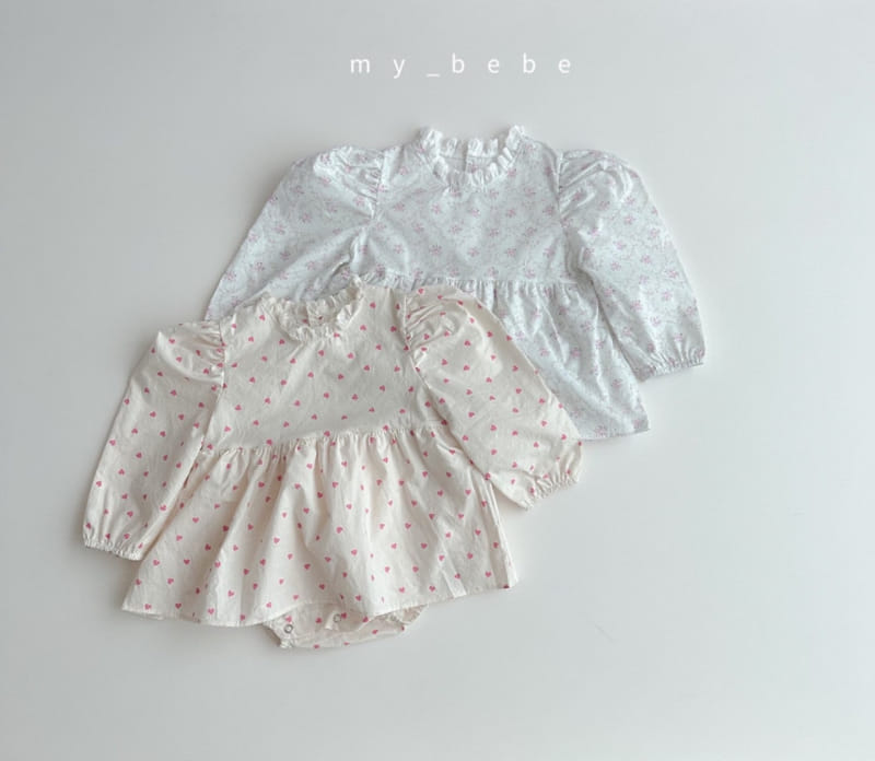 My Bebe - Korean Baby Fashion - #babyfever - Bom Bom One-Piece Body Suit - 4