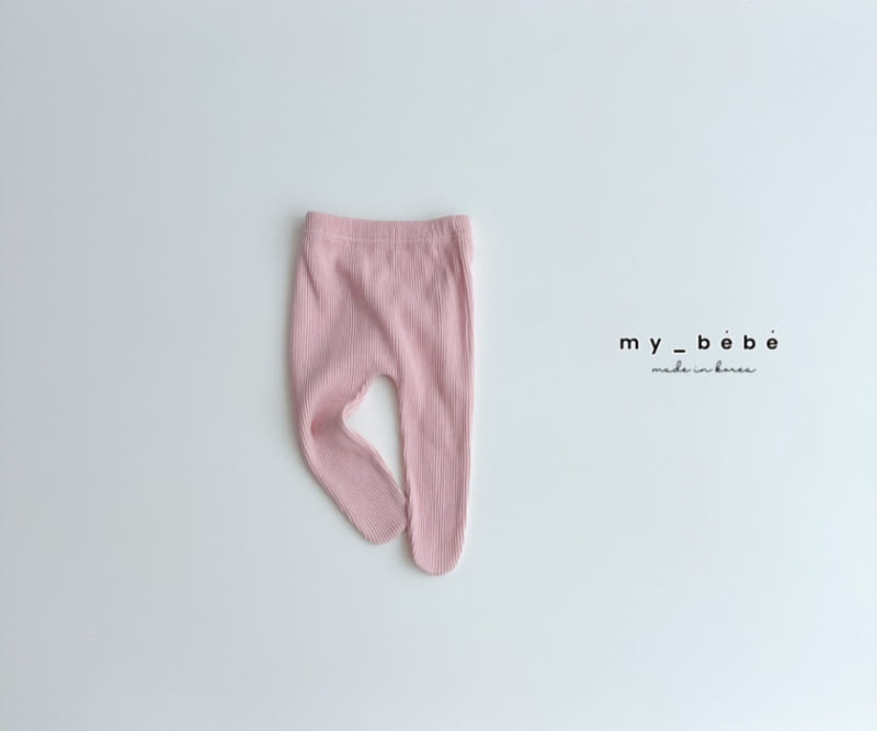 My Bebe - Korean Baby Fashion - #babylifestyle - Rib Foot Leggings - 8
