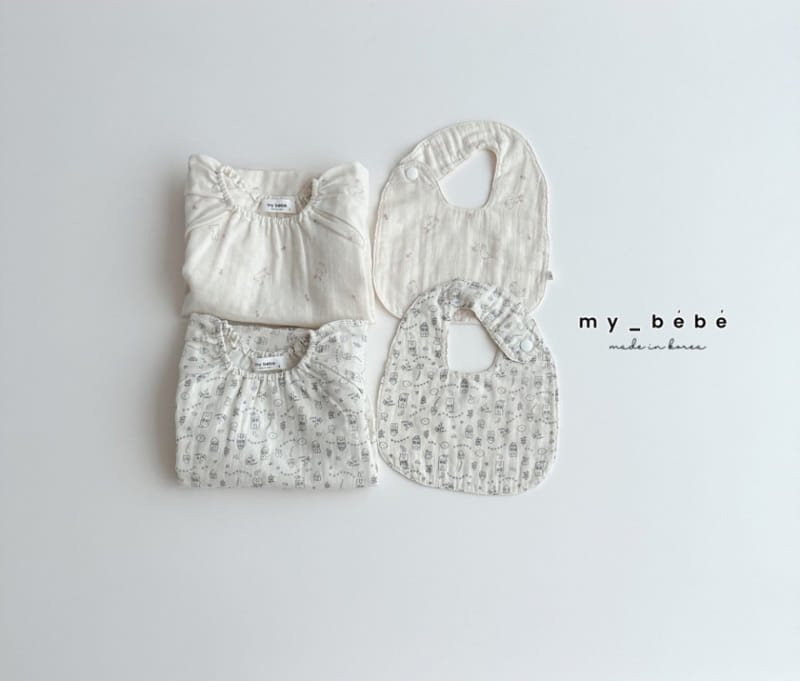 My Bebe - Korean Baby Fashion - #babylifestyle - Bib Body Suit Set - 3