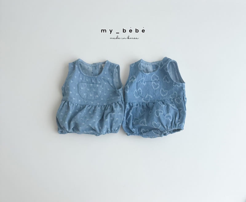My Bebe - Korean Baby Fashion - #babylifestyle - Denim Pumpkin Body Suit