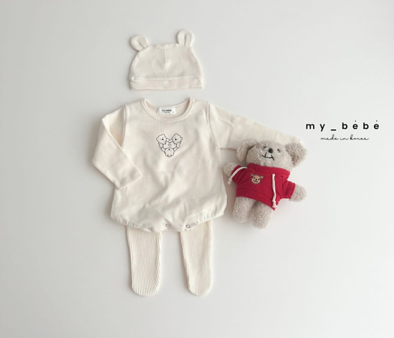 My Bebe - Korean Baby Fashion - #babyoninstagram - Bear Hat Body Suit - 6
