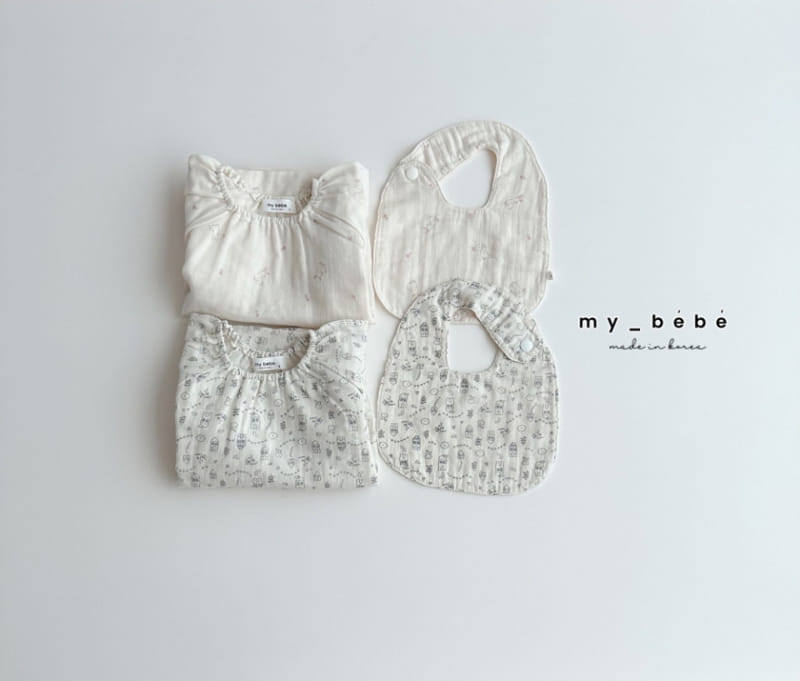 My Bebe - Korean Baby Fashion - #babylifestyle - Bib Body Suit Set - 4