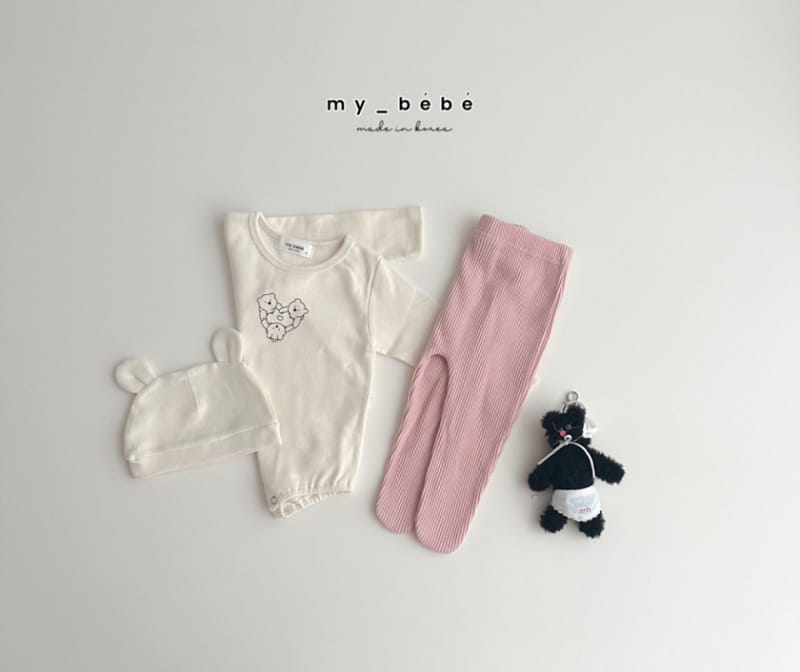 My Bebe - Korean Baby Fashion - #babyootd - Bear Hat Body Suit - 7