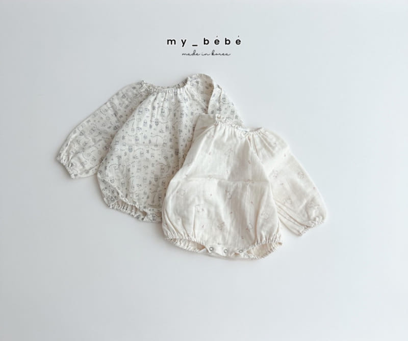 My Bebe - Korean Baby Fashion - #babyootd - Bib Body Suit Set - 5