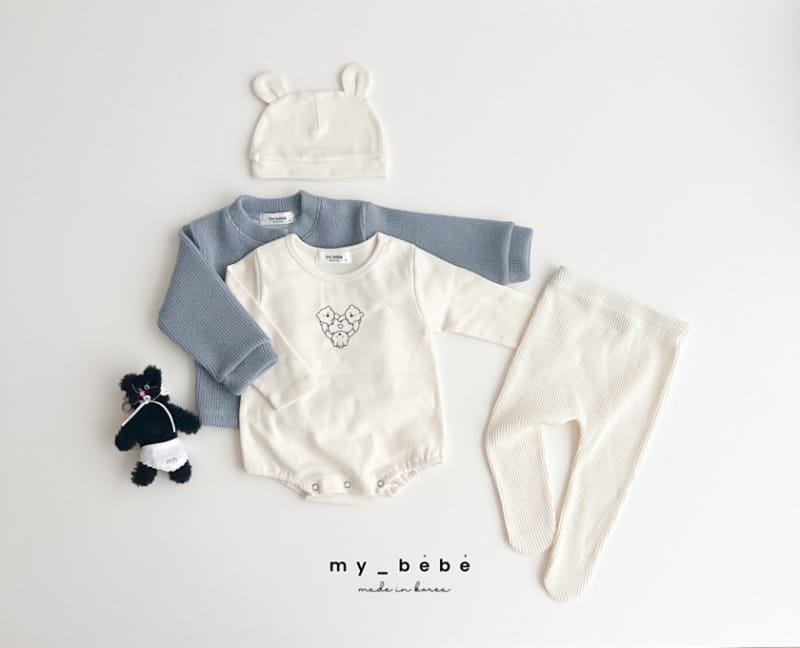 My Bebe - Korean Baby Fashion - #babyoutfit - Bear Hat Body Suit - 8