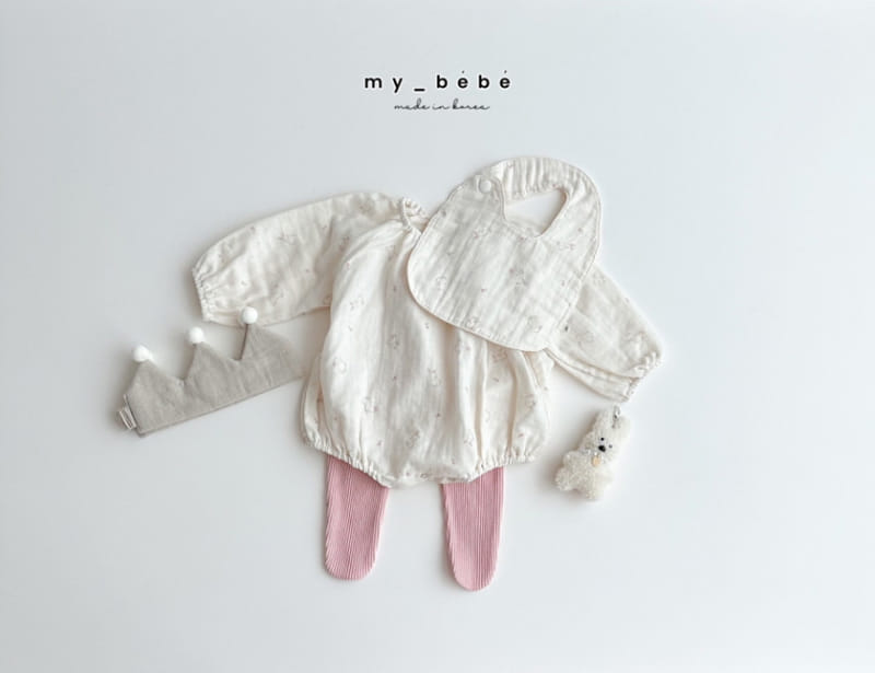My Bebe - Korean Baby Fashion - #babyoutfit - Bib Body Suit Set - 7