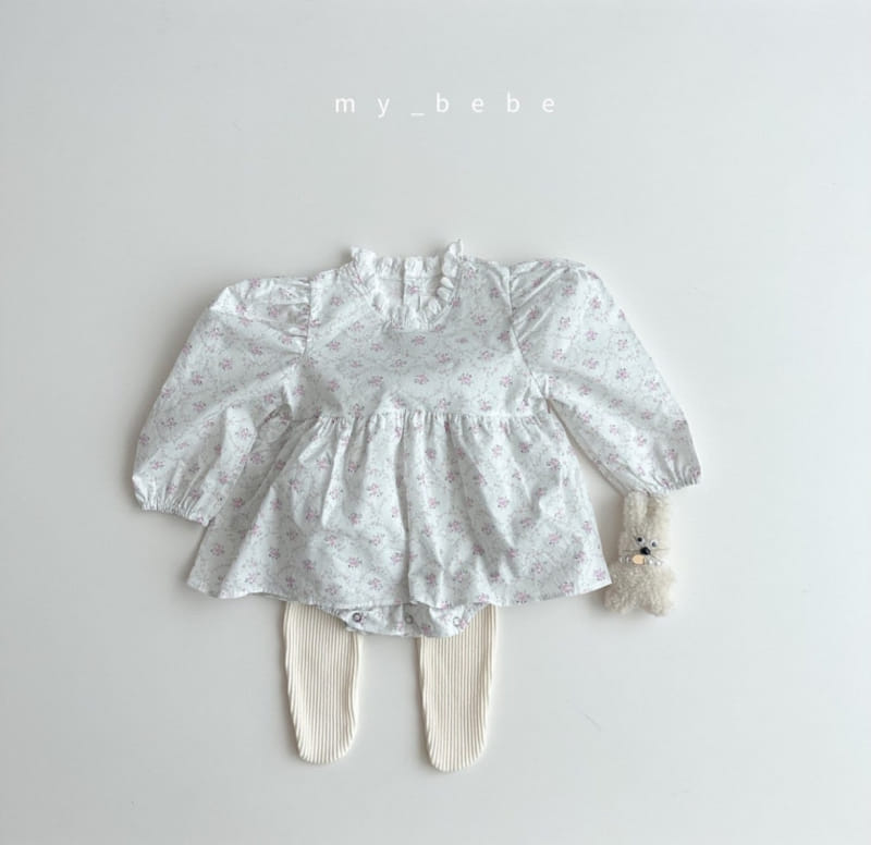 My Bebe - Korean Baby Fashion - #babyoutfit - Bom Bom One-Piece Body Suit - 8