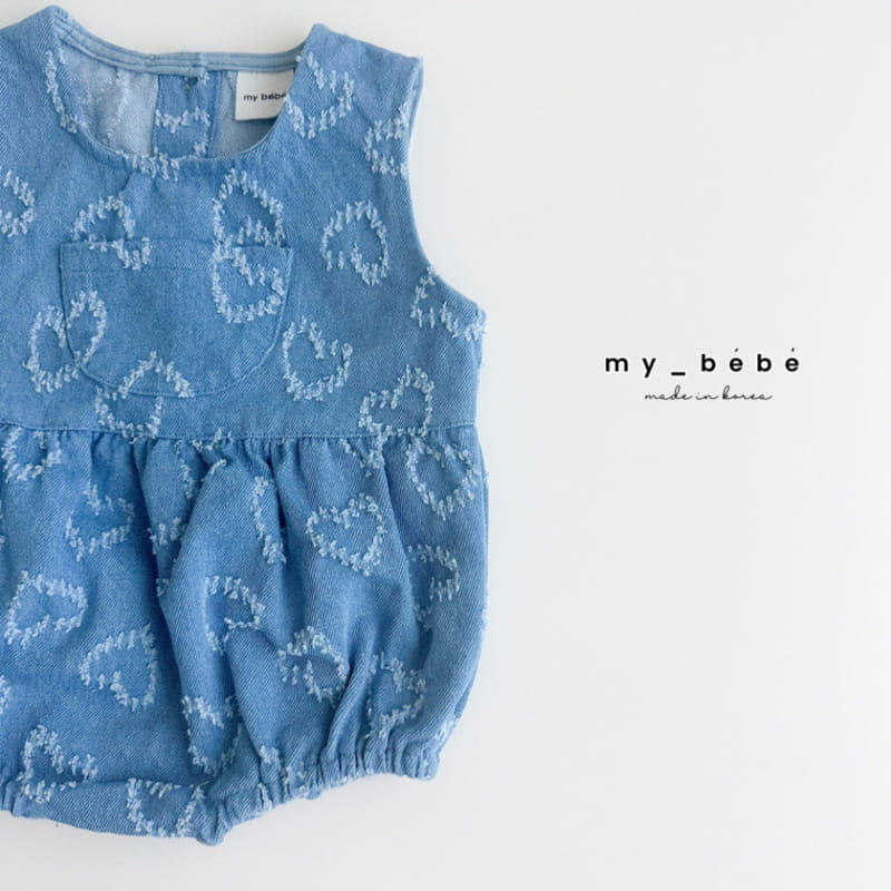 My Bebe - Korean Baby Fashion - #babywear - Denim Pumpkin Body Suit - 6