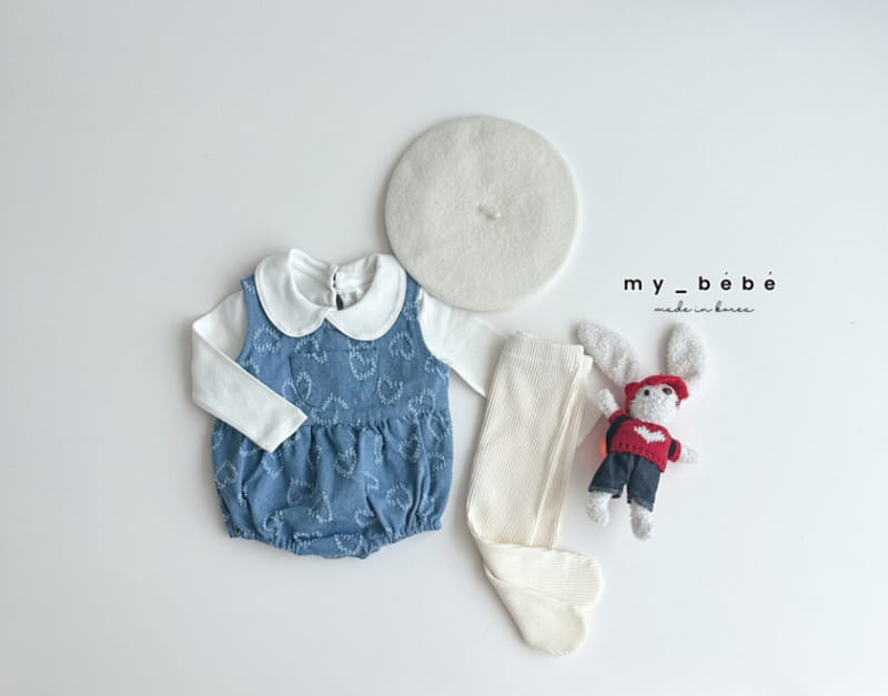 My Bebe - Korean Baby Fashion - #onlinebabyboutique - Denim Pumpkin Body Suit - 7