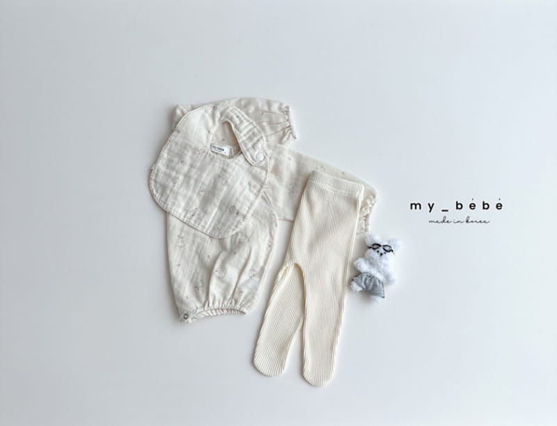 My Bebe - Korean Baby Fashion - #onlinebabyshop - Bib Body Suit Set - 10