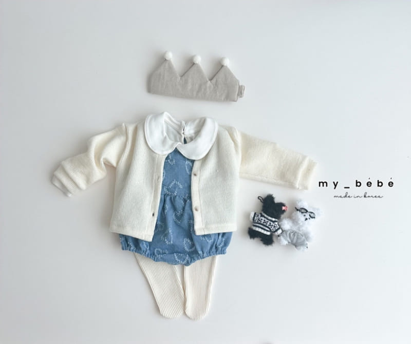 My Bebe - Korean Baby Fashion - #onlinebabyshop - Denim Pumpkin Body Suit - 8