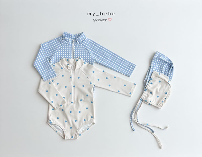My Bebe - Korean Children Fashion - #Kfashion4kids - Basic Zipper Rash Guard